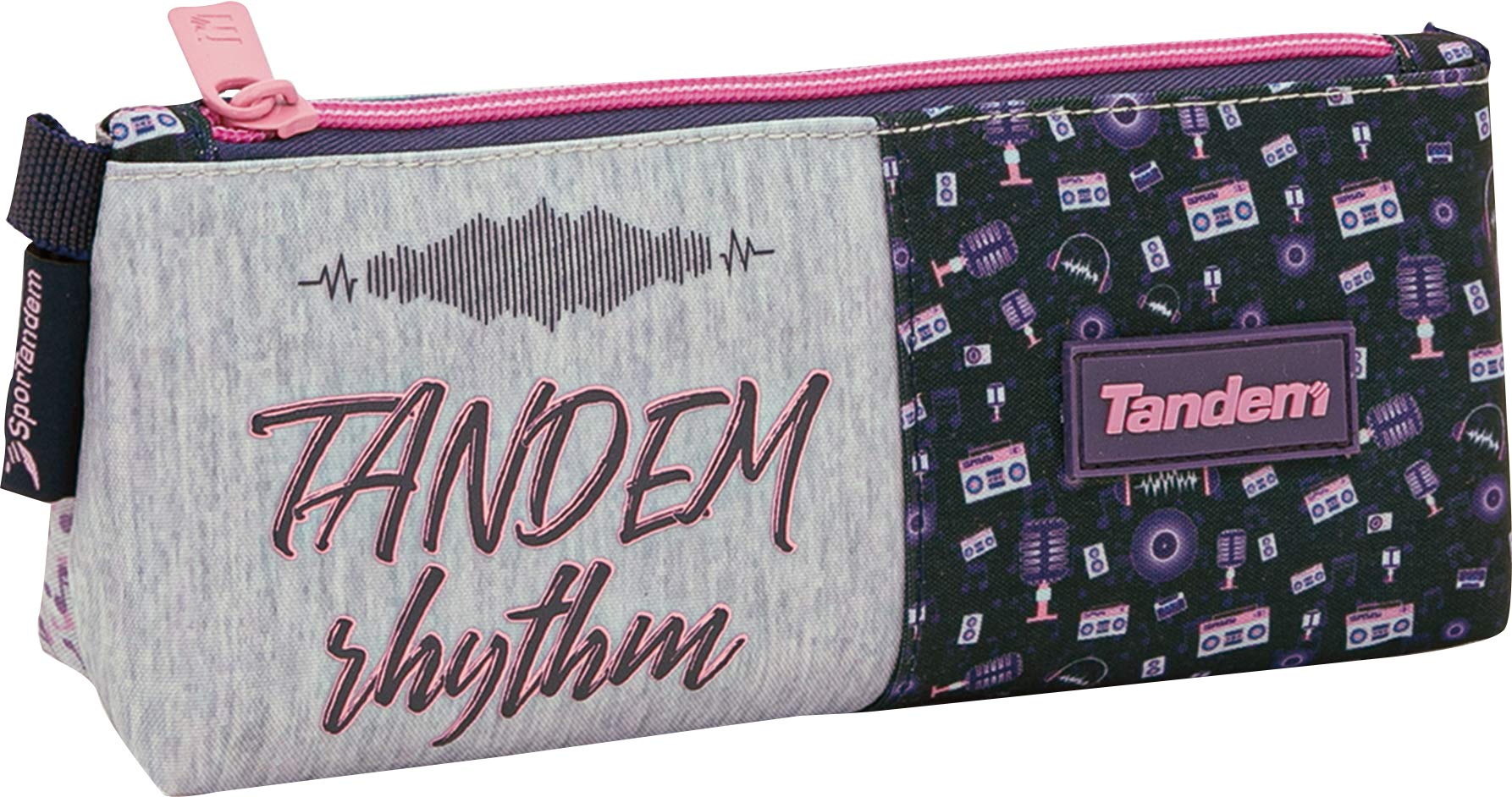 Tandem Music School Organizer Case | Thick Metal Zipper Case, Large Capacity Rectangular Case with Single Compartment Pocket - Measures 21 x 9 x 5 cm