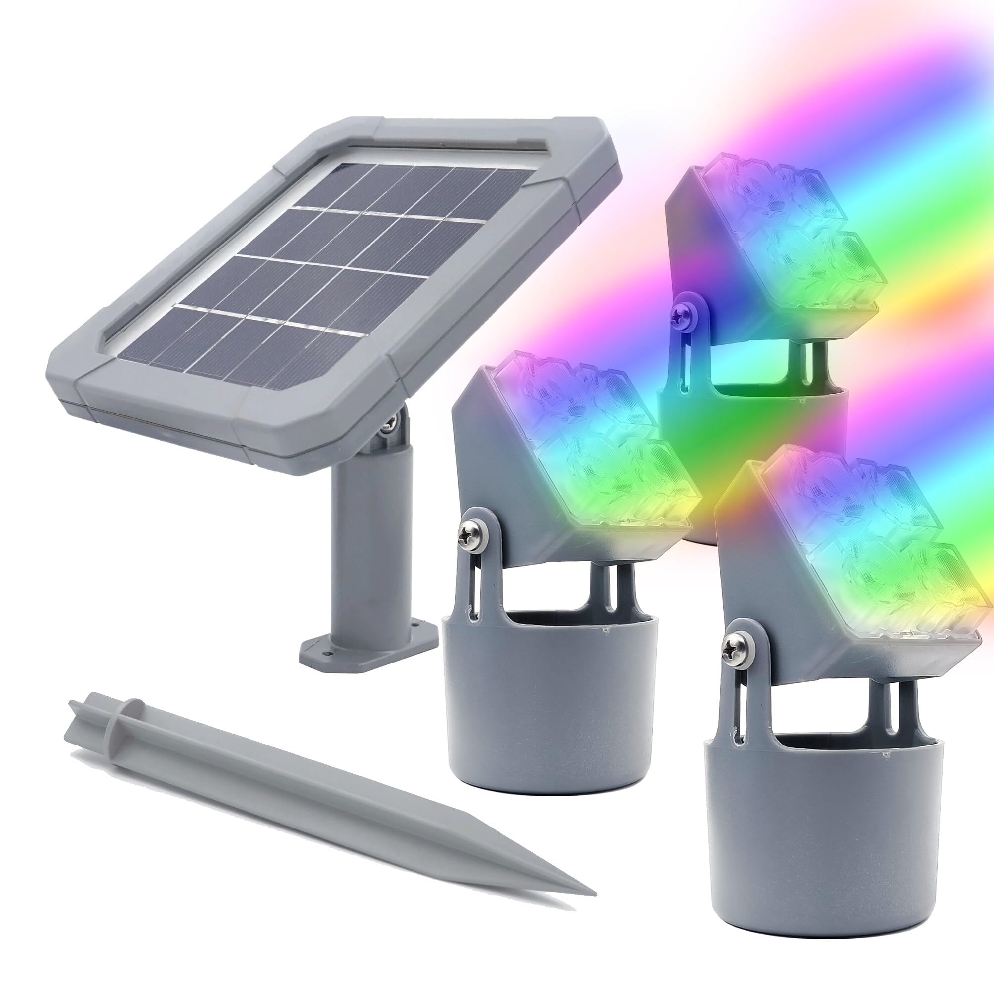 Photo 1 of ***(PARTS ONLY/ NON FUNCTIONAL)***Solar Pond Lights,Colorchanging RGB Multicolor KOI Pool Fountain Lights IP68 3-in-1 Waterproof Underwater Submersible Amphibious Spotlight Outdoor Landscape Lamp Auto ON/OFF for Garden Pond Pool