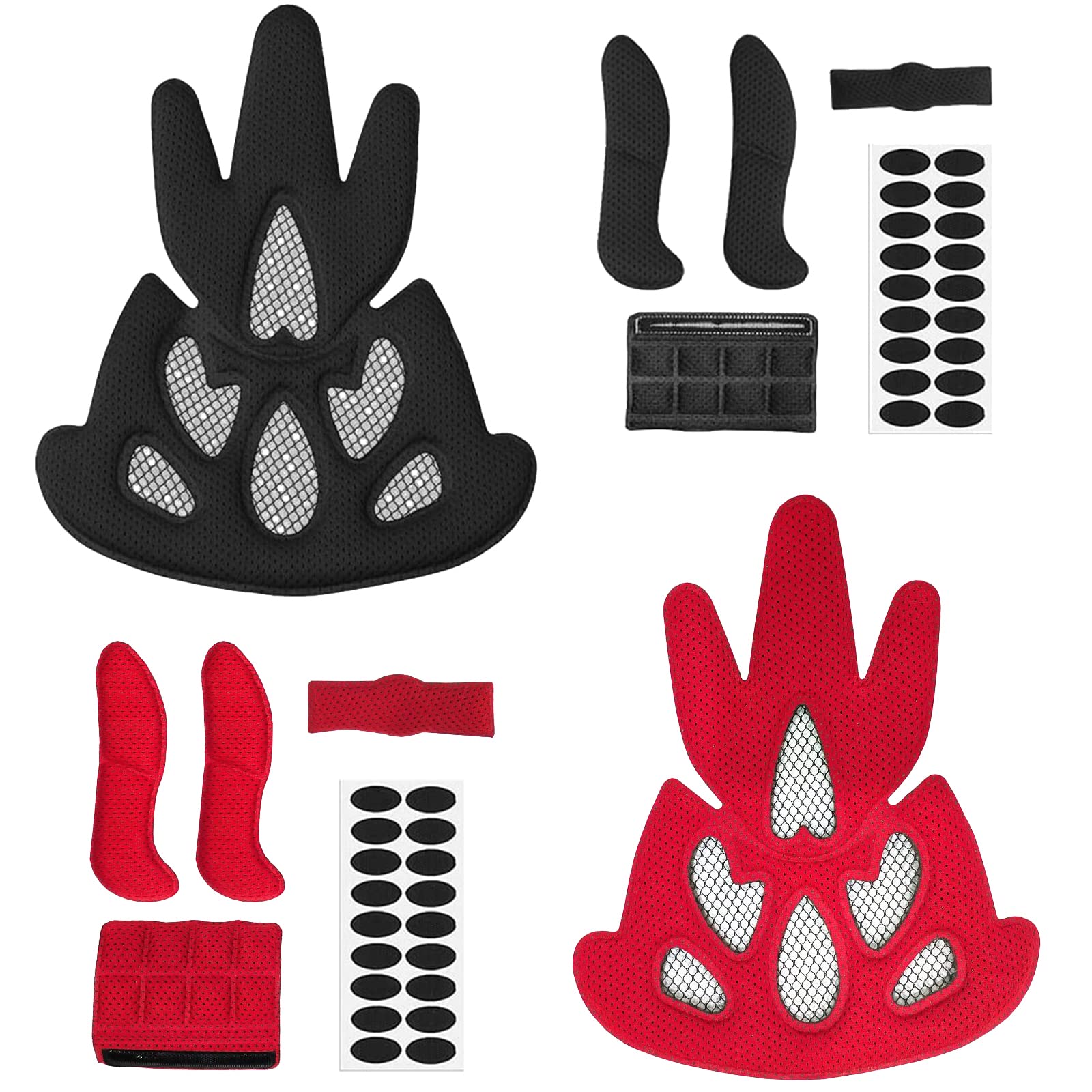 Helmet Padding Foam Kit 2 Set Universal Helmet Replacement Pads Universal Bike Helmet Pads Foam Pads For Bike Helmet Sponge Helmet Pad Helmet Foam Pads Magic Stick For Bicycle Electric Motorcycle