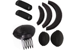 8Pcs Black Sponge Bump It Up Volume Hair Base Set,Abundance Hair Base Hair Root Kit,Black Hair Insert Braiding Tool Hair Augm