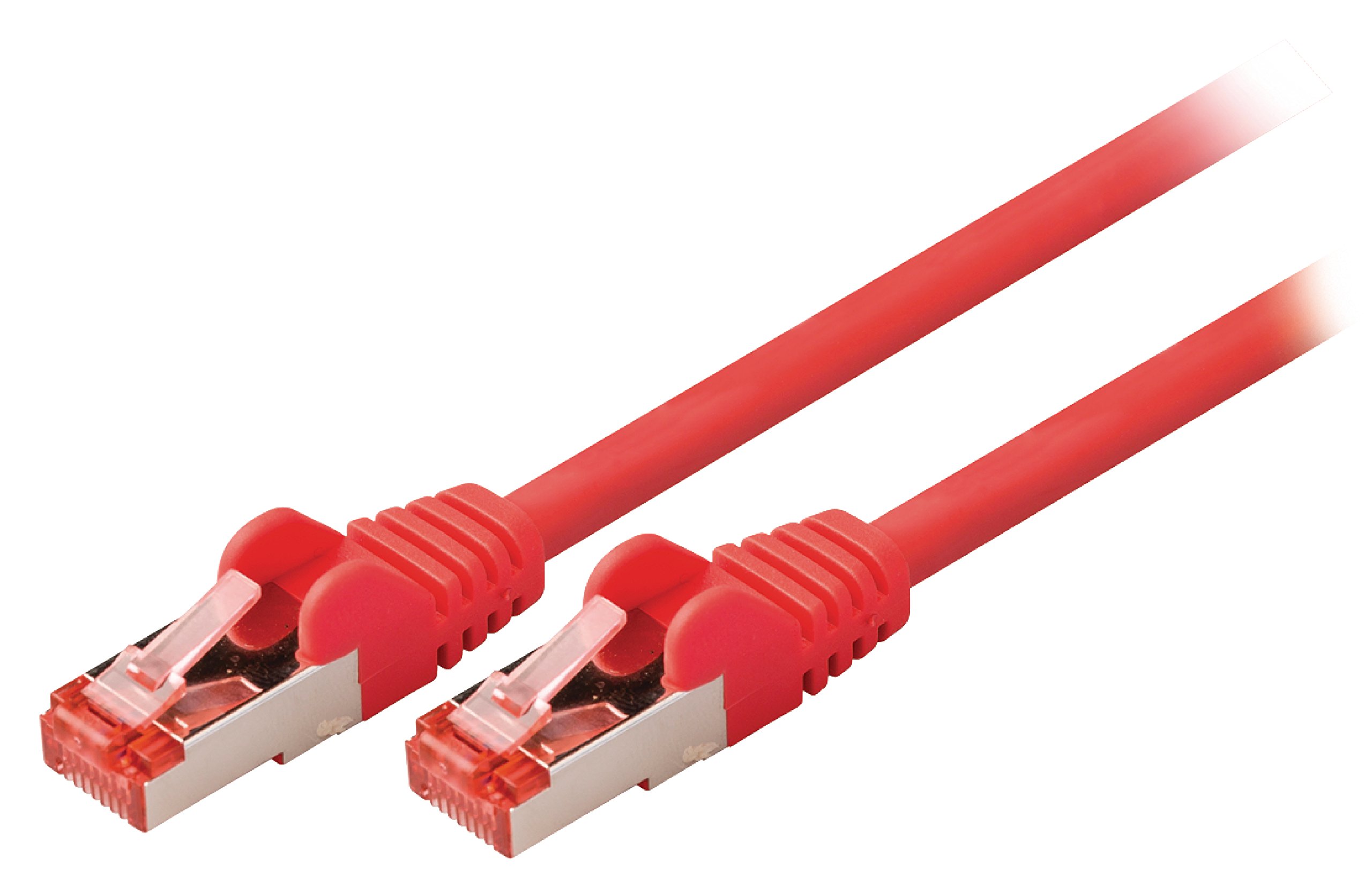 Invero® High-Speed Cat 6 Ethernet RJ45 (8P8C) Male - RJ45 (8P8C) Male Network S/FTP LAN Cable PC Router Patch Snagless Lead 100% Copper, Supports 1000 Mbps - 15m Red