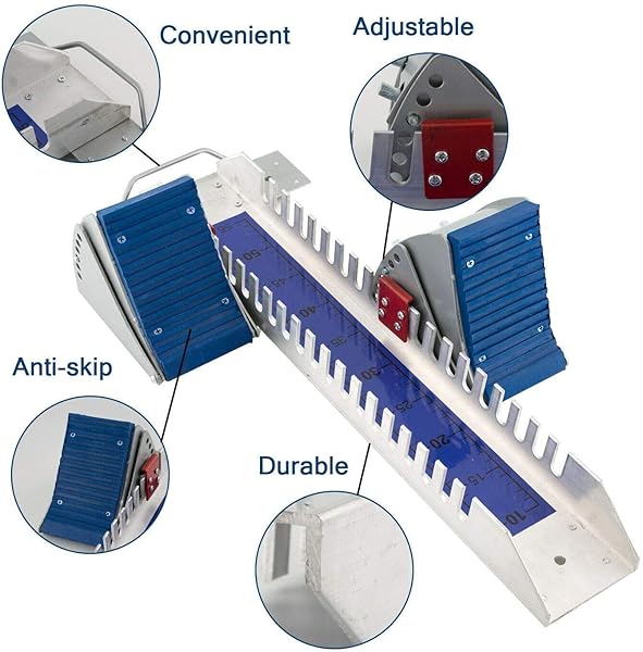 SUPVISION LIGHTNING STARTING BLOCK SPRINTER PEDALS 6 ANGLE ADJUSTABLE SPRINTERS TRACK AND FIELD ALUMINUM SUITABLE FOR PLASTIC RUNWAY CINDERTRACK 25IN BLUE BACK SCHOOL FALL SPORTS DAY