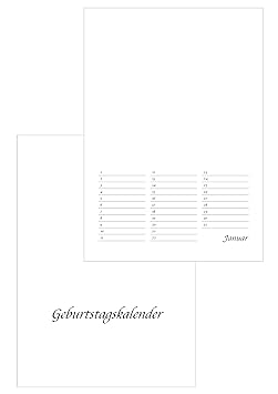 Geburtstagskalender/Bastelkalender / Kreativkalender/Do-it-yourself Kalender/Fotokalender: immerwährend DIN A3, deutsch