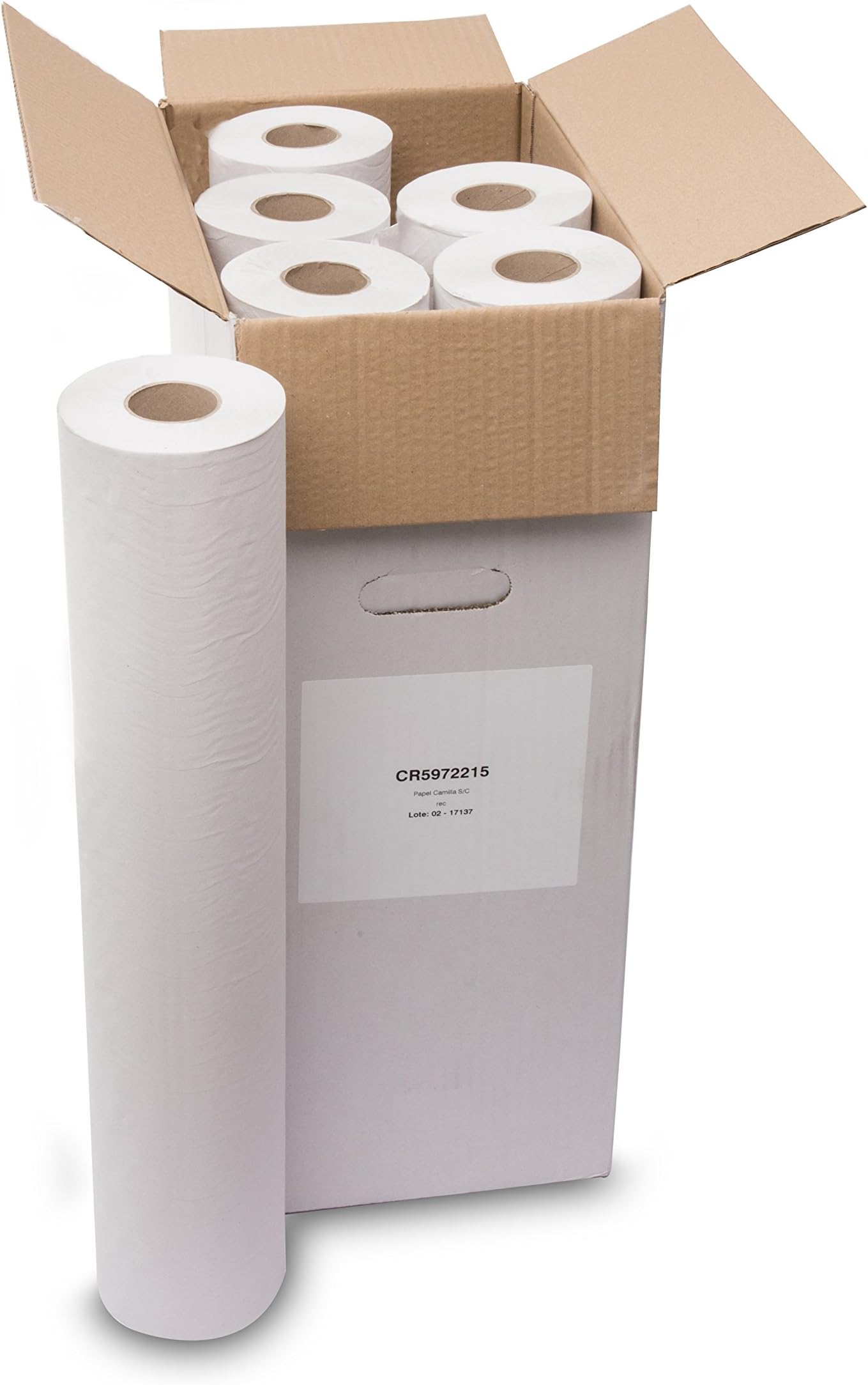 Saten cr5972215 Roll Stretcher, Recycled, 0, 59 x 77 m, 2 Layers, Lisa (6 Rolls per Box), White