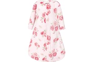 Hudson Baby Unisex Baby Plush Sleeping Bag, Sack, Blanket, Blush Rose Long-Sleeve, 0-6 Months