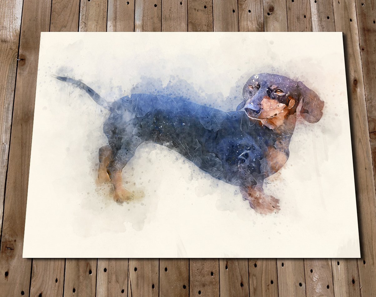 sausage dog wall art