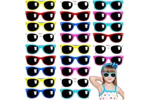 Baaxxango 24 Pack Kids Sunglasses Party Favors,Sunglasses Bulk for Boys and Girls,Neon Sunglasses for Birthday Party Supplies,Beach Party Favors