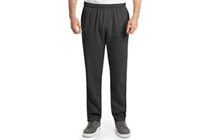 Fruit of the Loom Mens Eversoft Fleece Open Bottom Sweatpants with Pockets, Relaxed Fit, Moisture Wicking, Breathable