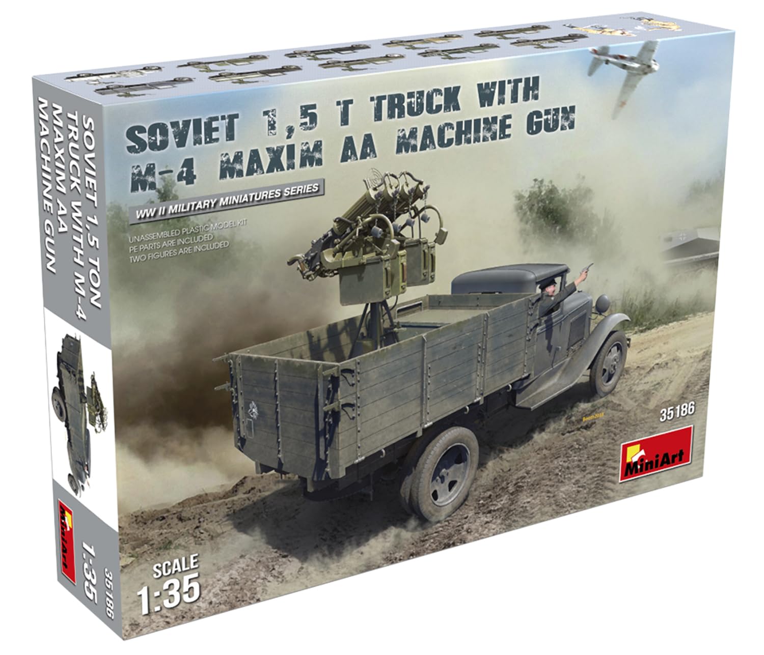 Miniart 1:35 - Soviet 1.5t Truck w/M-4 Maxim AA Gun