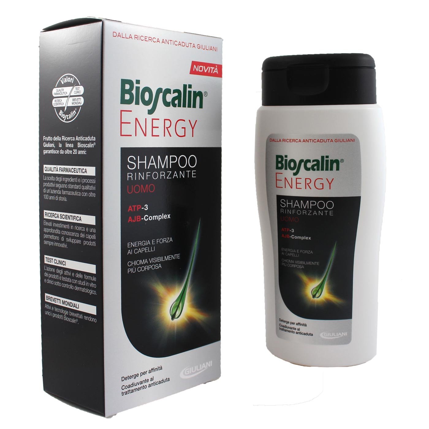 Bioscalin Energy - Reinforcing Shampoo with ATP and AJB 200 ml - Men's Hair