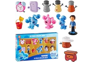 P.M.I. Blue's Clues Toppers for Kids | 12 Topper Blue’s Clues Toys in 1 Pack | Collect All 12 Blue Clues Toys/Mini Toys | Kids’ Toys & Blues Clues Birthday Party Supplies (D)
