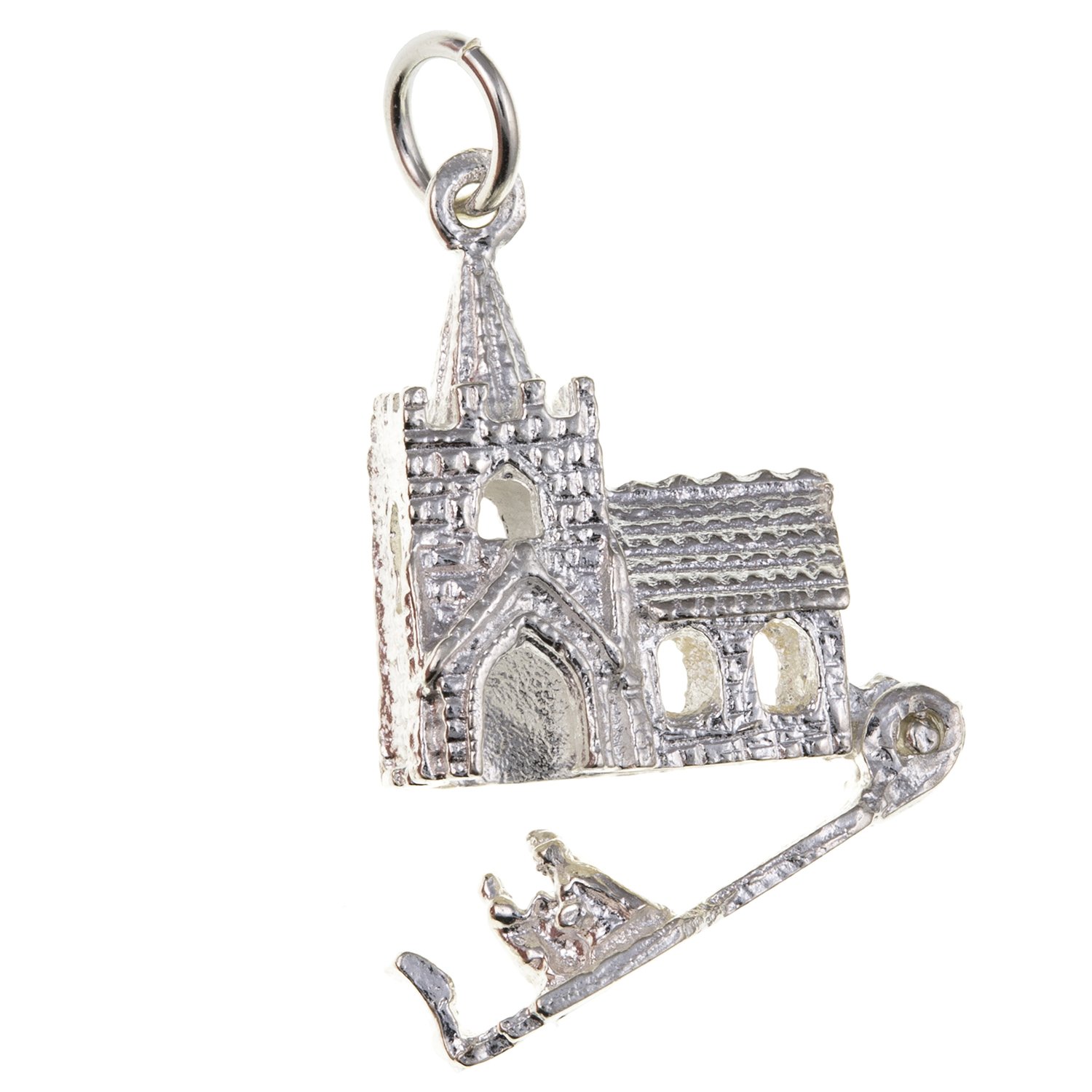 Designer Inspirations Boutique Opening Church 925 Sterling Silver Charms for Bracelets Necklaces for Women - Fit European Link Charm Bracelet Necklace - Women's Charms - Slider Dangle Charm