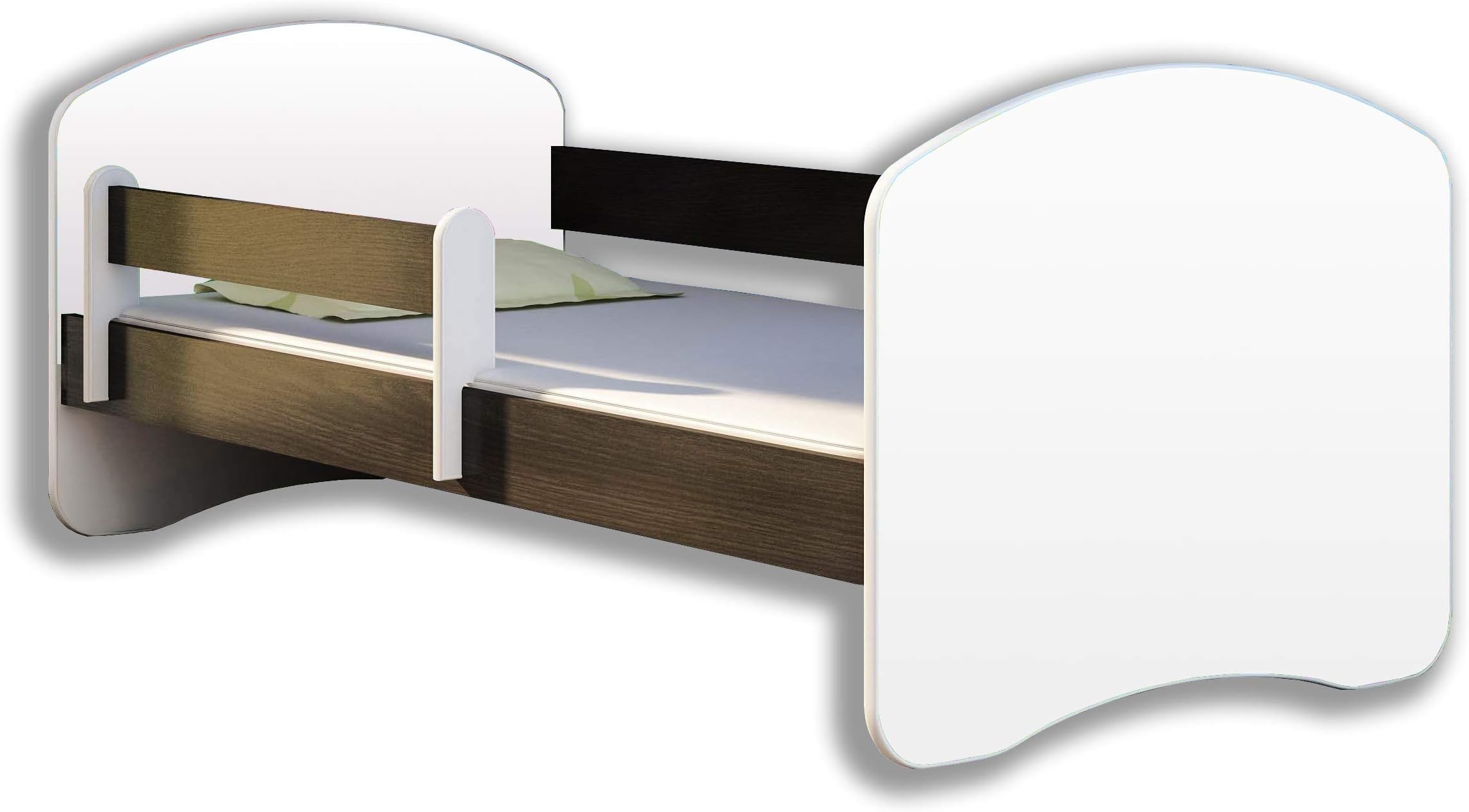 TODDLER CHILDREN KIDS BED + FREE MATTRESS DRAWER ACMA II WHITE (Wenge Wood, 180x80 cm)