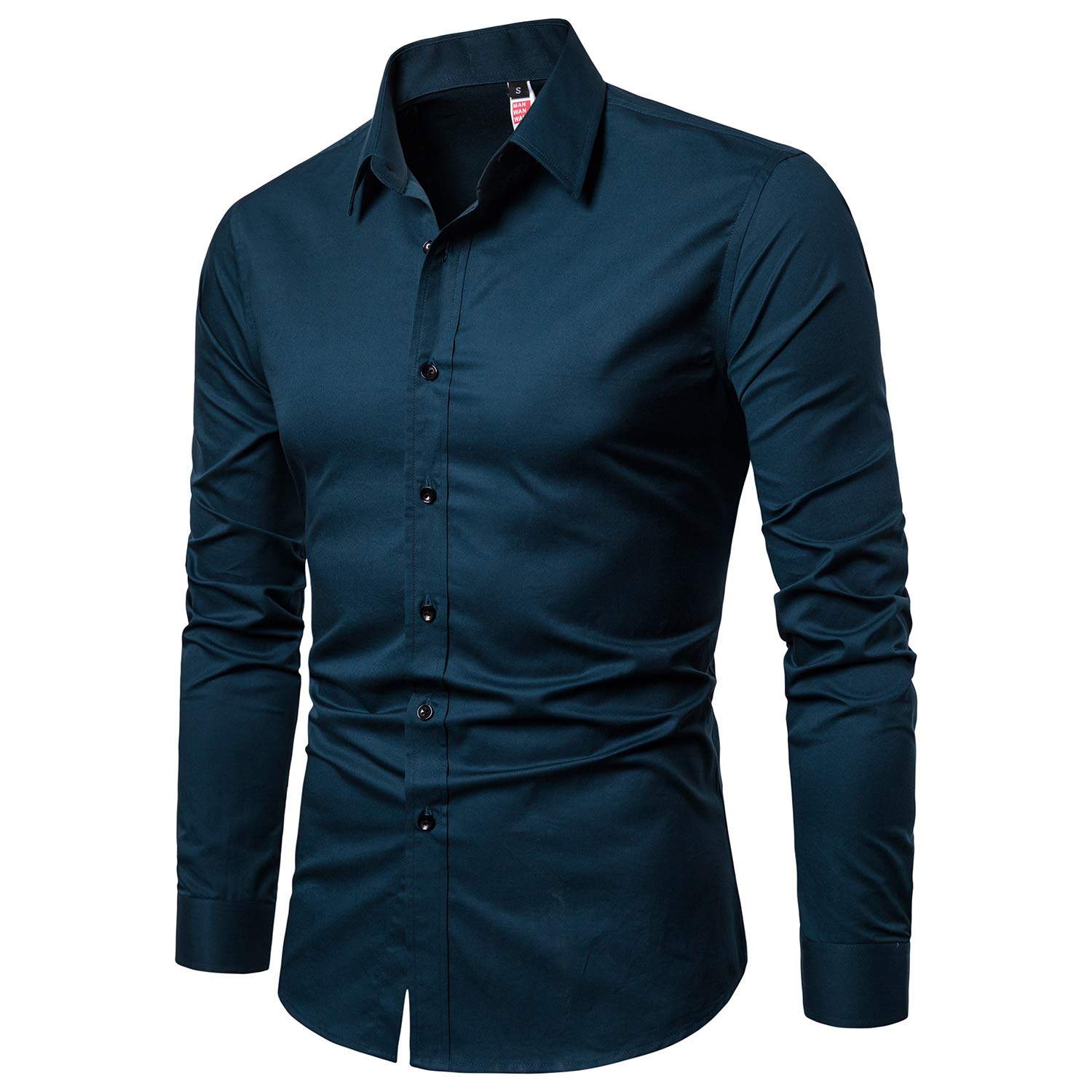 mens slim fit button down dress shirts