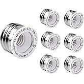 JACKYLED UL-Listed E26 to E12 Adapter, 6-Pack Candelabra Screw Bulb Socket | E27 to E12 Light Socket, Medium to Candelabra Screw Bulb Socket, Maximum Wattage 75W Heat Resistant No Fire Hazard