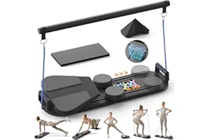 Canlanmu Pilates Board,Multifunctional Rebound Abdominal Board,Foldable Pilates Reformer Set, Ab Core Trainer Machine,Ab Exercise Board,Abs Workout Equipment for Women Home Gym Equipment