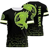 Matedecor Skull High Visibility Shirt Men Reflective Safety Shirts US Flag Custom Name Workwear, Runners, Walkers, Patriotic