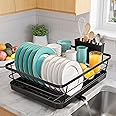 Sakugi Dish Drying Rack - Compact Dish Racks with Drain Board for Kitchen Counter, Durable Stainless Steel Dish Rack Used in