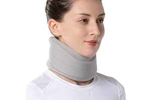 Velpeau Neck Brace for Neck Pain and Strong Support, Soft Cervical Collar for Sleeping Upright, Snoozing - Stabilizes & Relieves Pressure in Spine for Women & Men (Grey, M: 13.5-16.5" / 3" Depth)