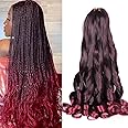 French Curly Braiding Hair,8pack Loose Wavy TBUG Pre Stretched Synthetic Spiral Curly Crochet Braiding Hair 24inch 75g/pack French Curly Crochet Hair Extensions(TBUG)