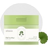 elravie HyCicaMue Toner Pad(80 Pads) | Multi-Layer Hydration & Soothing for Redness | 7 Types of CICA, Vegan Mucin, Hyaluronic Acid | Removes Dead Skin Cells & Smooth, Clear Skin | Korean Skin Care
