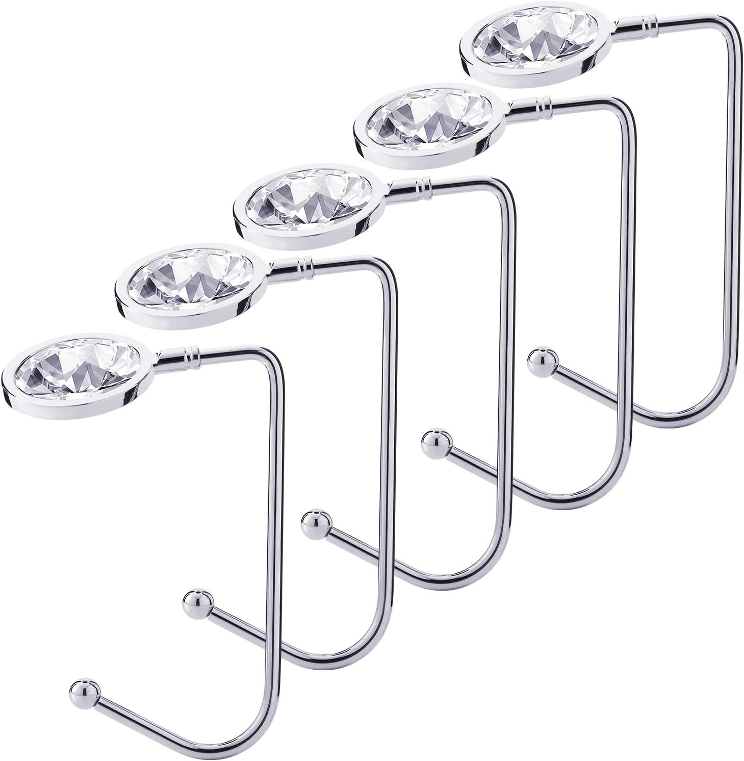 Stockings & Holders - Sunshane 5 Pieces Christmas Stocking Holders Mantel Hooks Hanger Safety Hang Grip Stockings Clip for Christmas Party Decorations, White