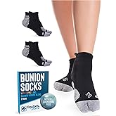 Doctor's Select 2 Pairs Bunion Socks for Women and Men - Copper & Bamboo Viscose infused Bunion Relief Socks | Toe Separator