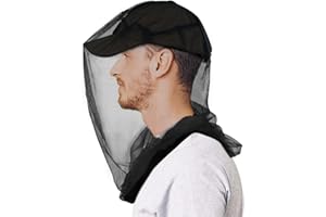 Tupi Premium Mosquito Head Net, 2 Pack Bug Net for Head,Fly & Insect Protection | Ultra Large & Long, Finest Holes for Campin