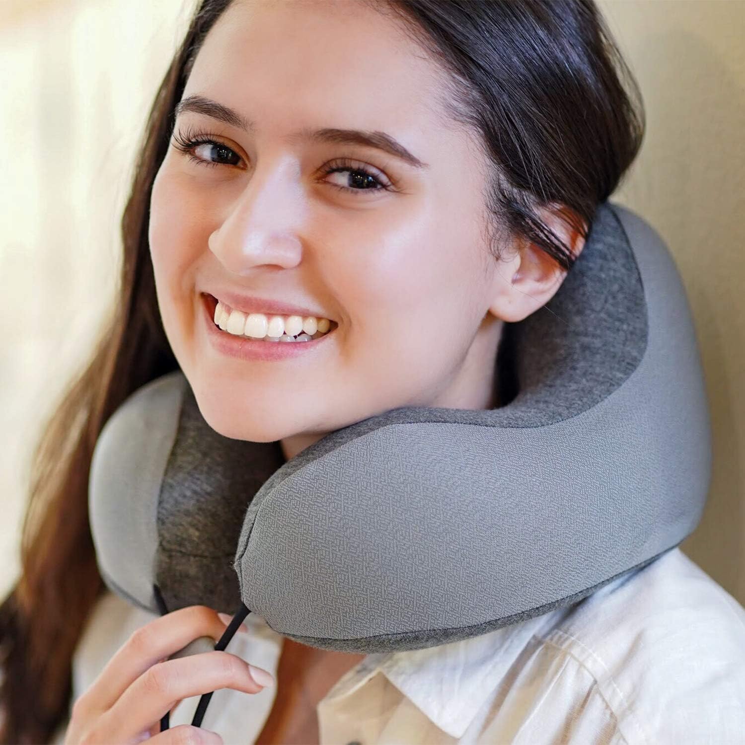Phixnozar Memory Foam Travel Pillow –Neck Pillow, Ideal for Airplane Travel – Comfortable and Lightweight – Improved Support Design – Machine Washable Cover – Must-Have Travel Accessories: Home & Kitchen