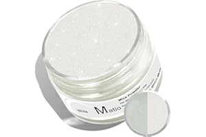 Matio Mica Powder, 1.8oz/ 50g White Pearlescent Effect Mica Powder for Epoxy Resin Natural Color Pigment for Soap Making, Bat