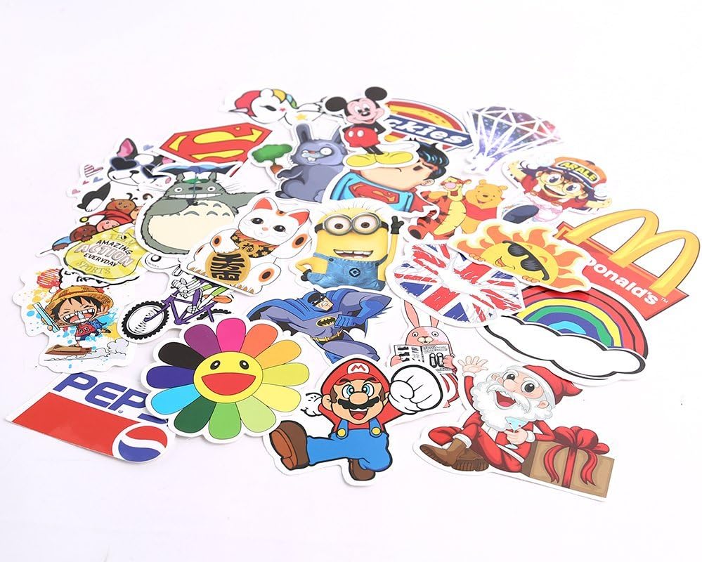 VLAND Random Styles Viny bumper Stickers Car Stickers Motorcycle Bicycle Skateboard Laptop Luggage Decals Mix Lot Fashion Cool （Pack of 100)