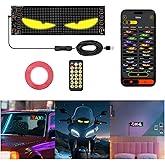 Ligrel 7"x3" LED Eyes for Car Windshield - Devil Eyes Light Strips with Dynamic Patterns, APP/Remote Control, IP68 Waterproof, USB-Powered for Cars/Trucks/RVs/Motorcycles (1PCS)
