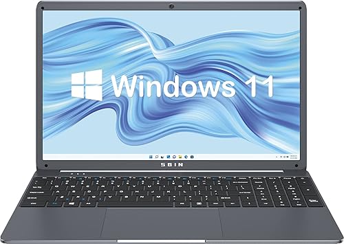 SGIN Laptop, 12GB RAM 512GB ROM Laptops, Quad-Core N5095 Processor Computer, 15.6 Inch Laptop with 1920 * 1080 IPS FHD Display, Dual Band WiFi, BT4.2,
