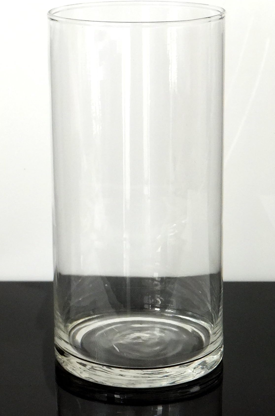 8" Tall x 4" Wide Cylinder Flower Vase - Thin Clear Glass - Great for Wedding Centerpiece - Vases Flower