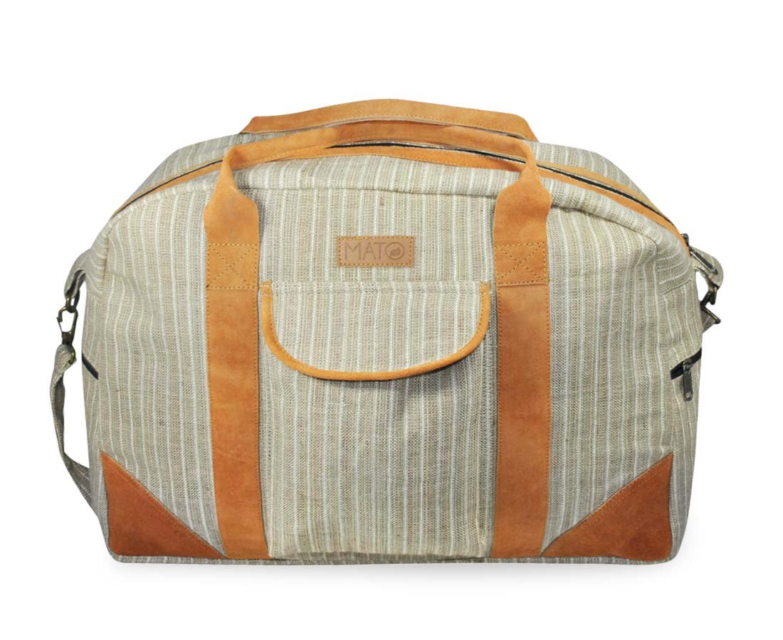 Buy Mato Hemp Duffel Bag Overnight Travel Weekender Luggage Carry On