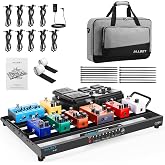 ALLSET AP-80 Guitar Effects Pedal Board with Built-in High Current Power Supply | Noise Reduction | Durable Aluminum Case | Patch Cables&amp; Portable Gig Bag|For Electric Guitar &amp; Bass