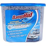 DampRid Fragrance Free Disposable Moisture Absorber for Boats and RVs with Activated Charcoal – 18 oz.; Odor Absorber…