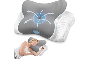 MISSCOZY Memory Foam Pillow for Neck Pain - Cervical Neck Pillow for Side Sleepers Back Stomach Sleepers with Breathable Pill