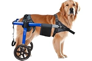 Virbraroo Dog Wheelchair for Back Legs, Dog Wheelchair with All-Terrain Tires & Durable Bearings, Large Dog Wheelchair for Back Legs, 48.5-66.1 lbs (L)