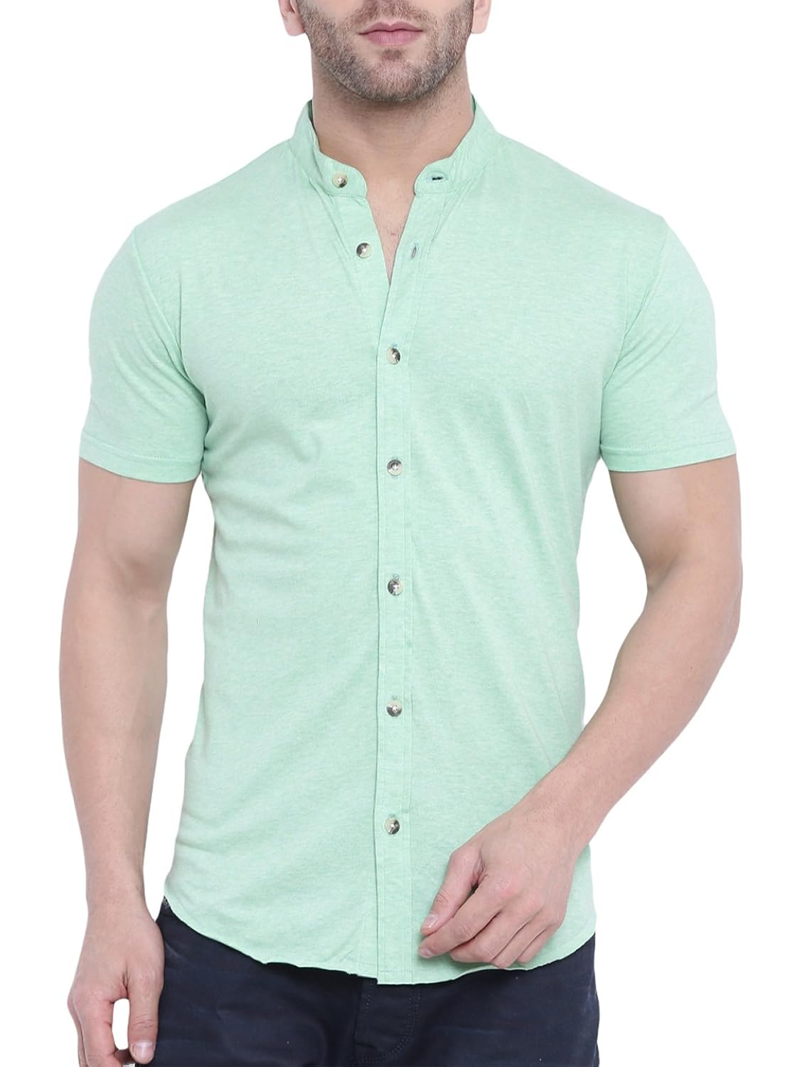 gritstones men's cotton half sleeve shirt