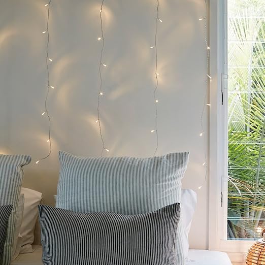 1m X 1m Indoor Curtain Fairy Lights With 40 Warm White Leds By
