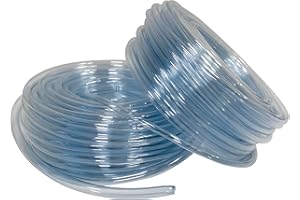 WANG-DATA 50-FT Food Grade Vinyl Tubing, 3/8’’ ID x 1/2’’ OD
