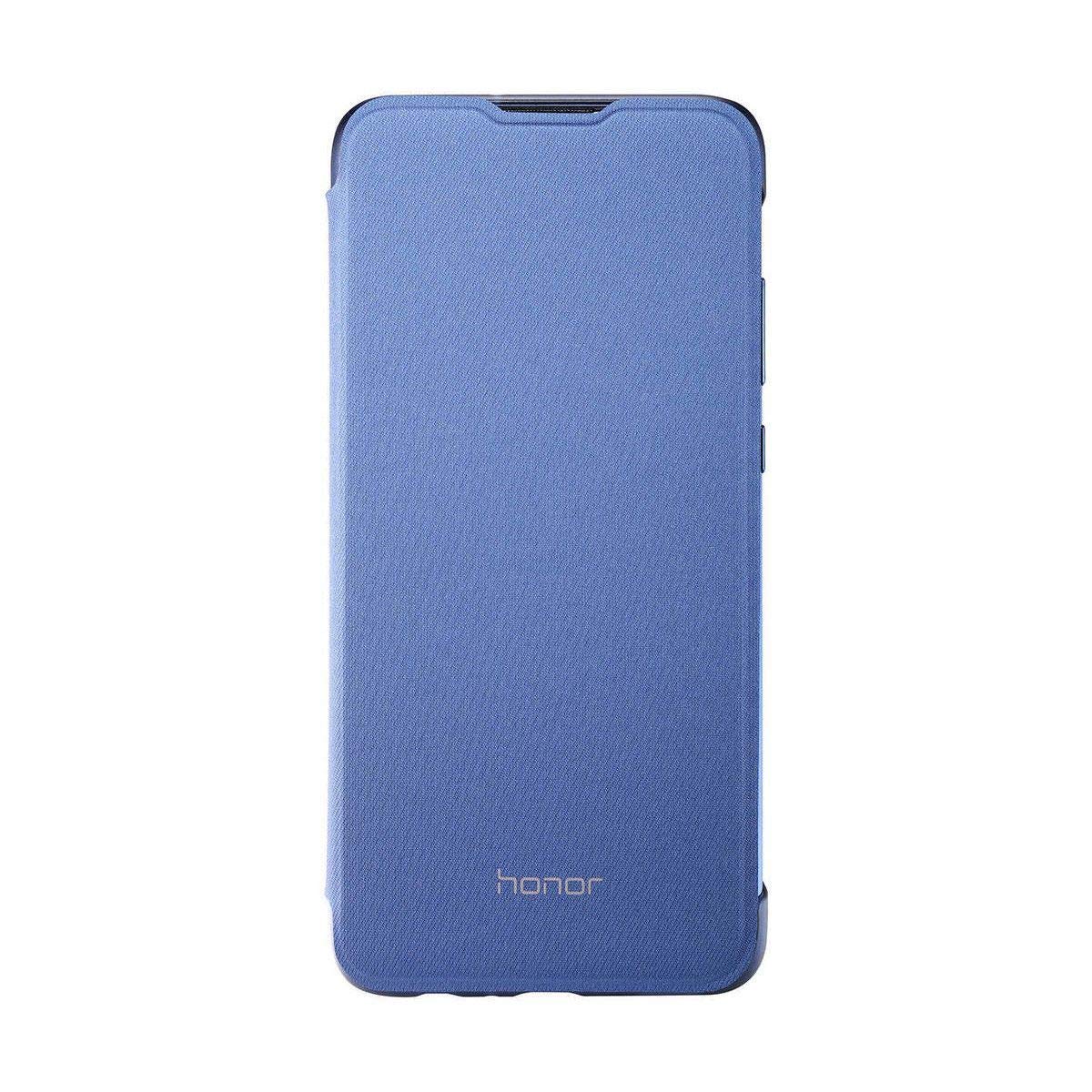 HONOR Flip Case/Cover for Honor 10 Lite - Blue, Plastic, Flip Case with Built-in Screen Protector