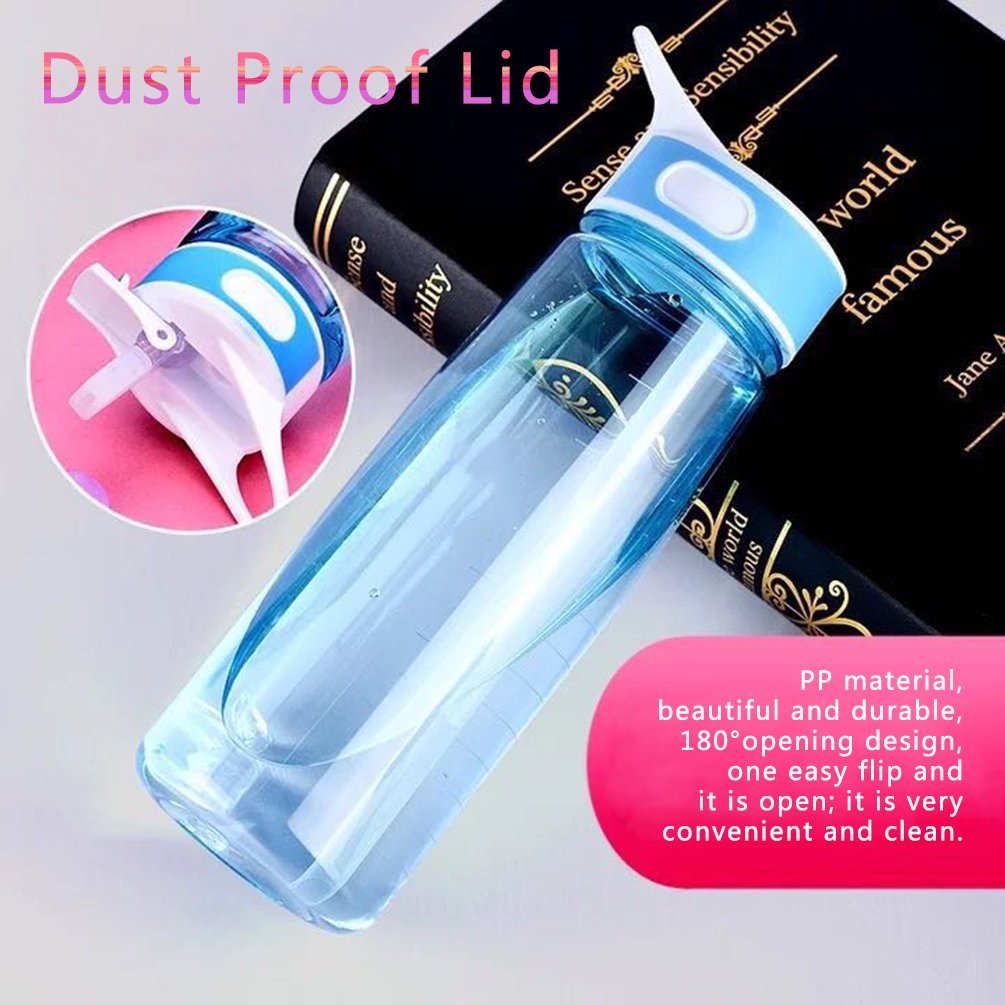 Hydration Sports Water Bottle - Leak proof - Tritan Material - BPA-Free - For Long Hikes, Trekking, Hot Yoga Class, Long Load Trip, or Any Other Outdoor Activities-800ml-Blue