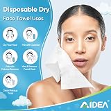 AIDEA Disposable Face Towels 50 Count Sensitive Skin Makeup Removing Travel Dry view 3