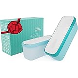 SveBake Ice Cream Storage Containers with Lids 2 PACK - 1.5 Quarts Homemade Ice Cream Tubs, Freezer Containers, Turquoise & G