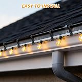 Dalugo 120 Pcs Gutter Hooks for Outdoor Lights Black Plastic Clips view 4