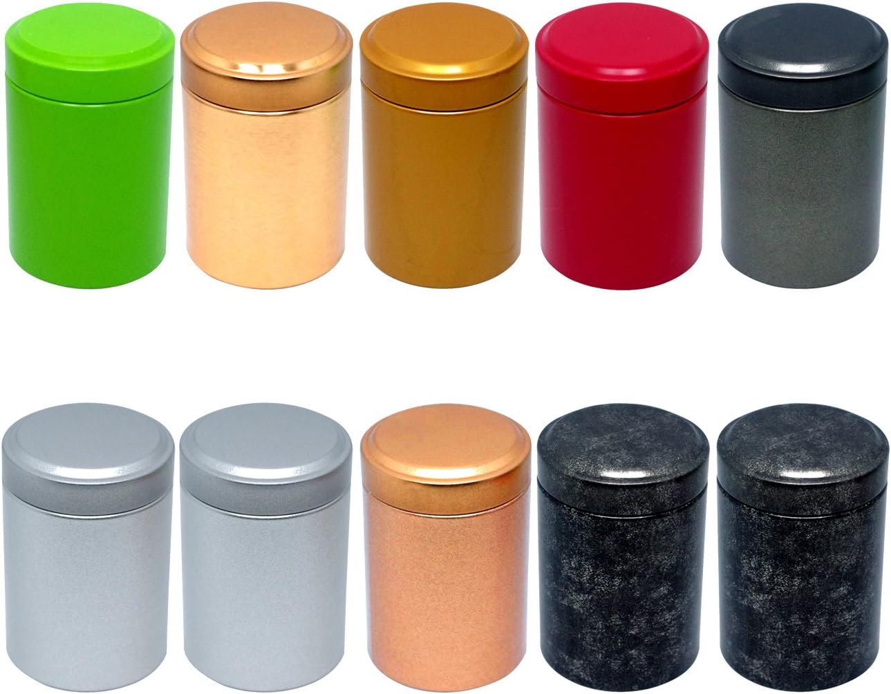 Terya Tea Tin Tea caddy Storage box - Set of 5 (10 pcs)