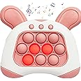 TOMFANCY Pop Quick Push Game Console Fidget Toys Light Up Handheld Puzzle Press Popping Toy for Kids Adult Pink Rabbit
