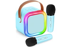 Mini Karaoke Machine for Kids,Girl Toys,Karaoke Microphone Wireless for Kids,Gifts for 4,5,6,7,8,9,10 Year Old Girl Toys (Blu